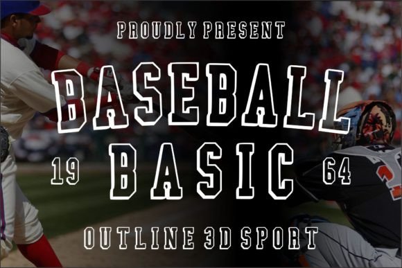 Baseball Basic: Bold Outline Font for Sports