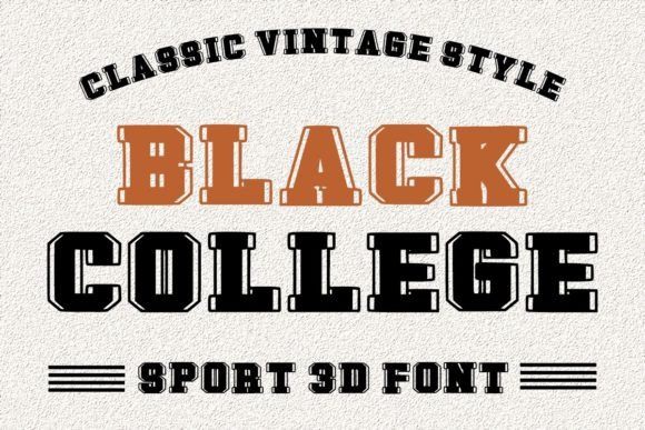 Black College: A Vintage Sport Display Font for Modern Branding