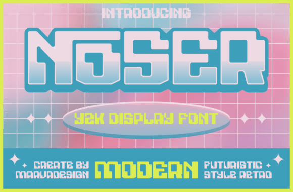 Noser: The Modern Y2K Display Font That Redefines Digital Nostalgia
