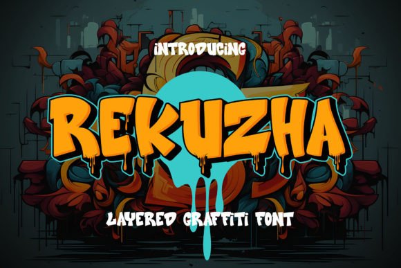 Rekuzha: A Bold 3D Layered Graffiti Font for Urban Design