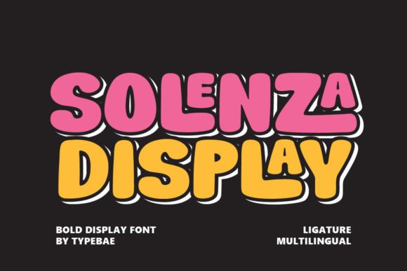 Solenza: A Playful Display Font for Bold Designs